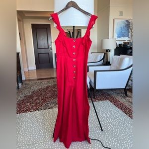 Anthropologie Red Carter linen jumpsuit